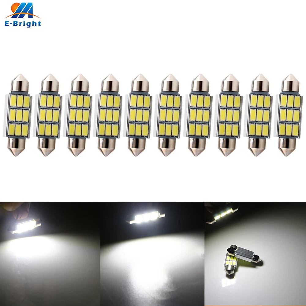 10X 36 мм/39 мм 342 Festoon Canbus C5W 5730 9 SMD светодиодный 270LM лампы лампа для салона автомобиля