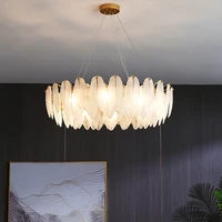 artistic white glass goose feather led chandelier creative villa bedroom lighting lustre suspension luminaire lampen for foyer