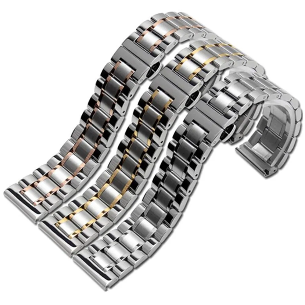 14 16 17 18 19 20 21 22 23 24MM Universal Watchband Watch Band Mesh Solid Stainless Steel Strap Wrist Belt Bracelet