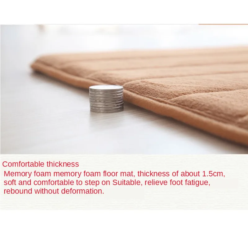 Нескользящий ковер для ванной мягкий флисовый коврик с эффектом памяти 40 х60 см 60