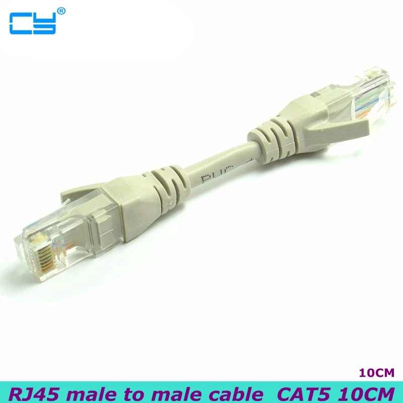 

100pcs/ Good quality CAT5 CAT5e CAT6e UTP Ethernet network cable male to male RJ45 jumper LAN short cable 0.1m