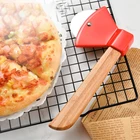 Резак для пиццы из нержавеющей стали YOMDID с бамбуковой ручкой, Одноколесный Режущий инструмент для пиццы, роликовый резак для теста, топор, инструмент для пиццы