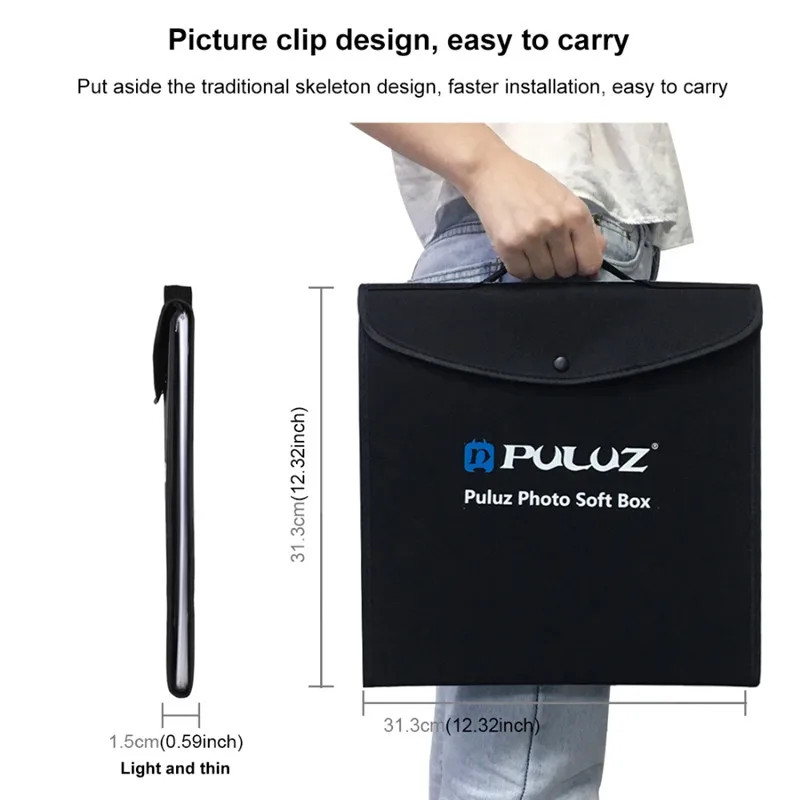PULUZ 30*30 см портативный софтбокс для фотосъемки светодиодная световая коробка