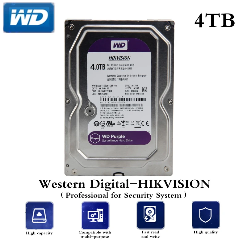 HDD профессиональное оборудование для видеонаблюдения 4 ТБ/6 ТБ/1 ТБ 3,5 Жесткий диск SATA Интерфейс накопитель на жестком диске для AHD DVR сетевой видеорегистратор охранная система видеонаблюдения Системы