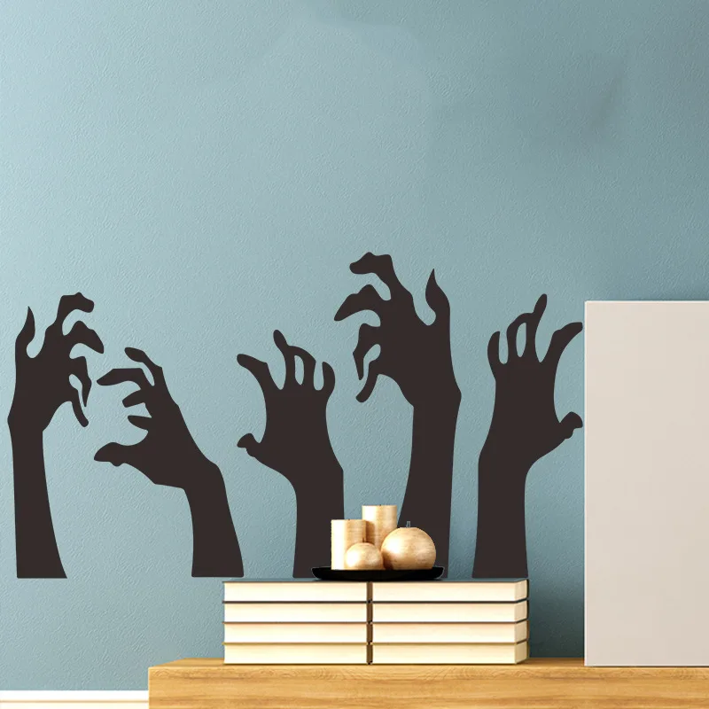 

Halloween Ghost Hand Wall Sticker Horror Halloween Window Door Poster Decor