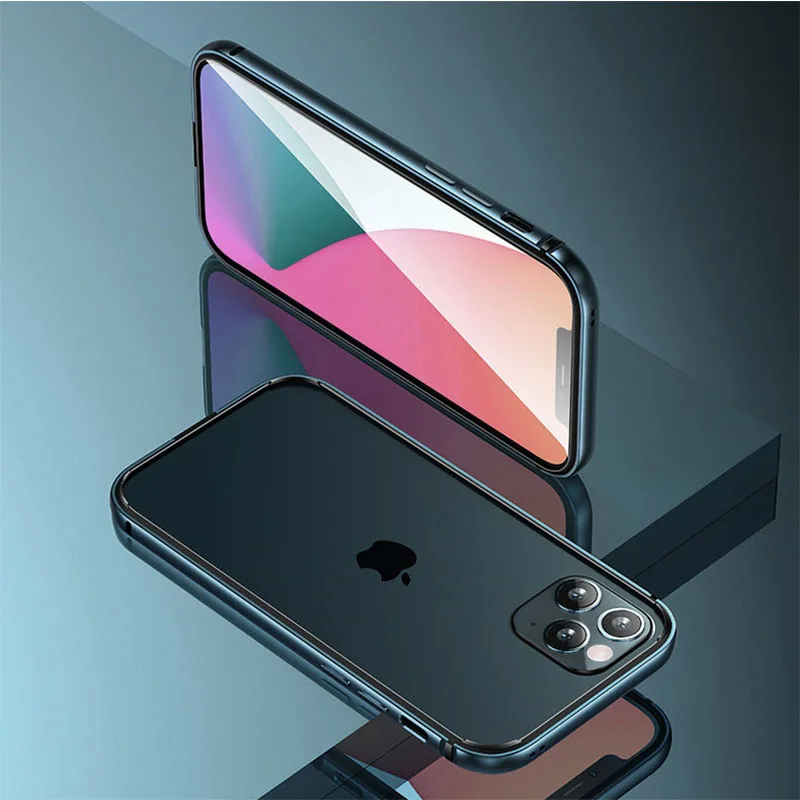 Металлический бампер для iPhone 11 Pro Max 13 12 Mini 13Pro X R XS XR 11Pro 12Pro iPhne12 7 8 Plus силиконовая