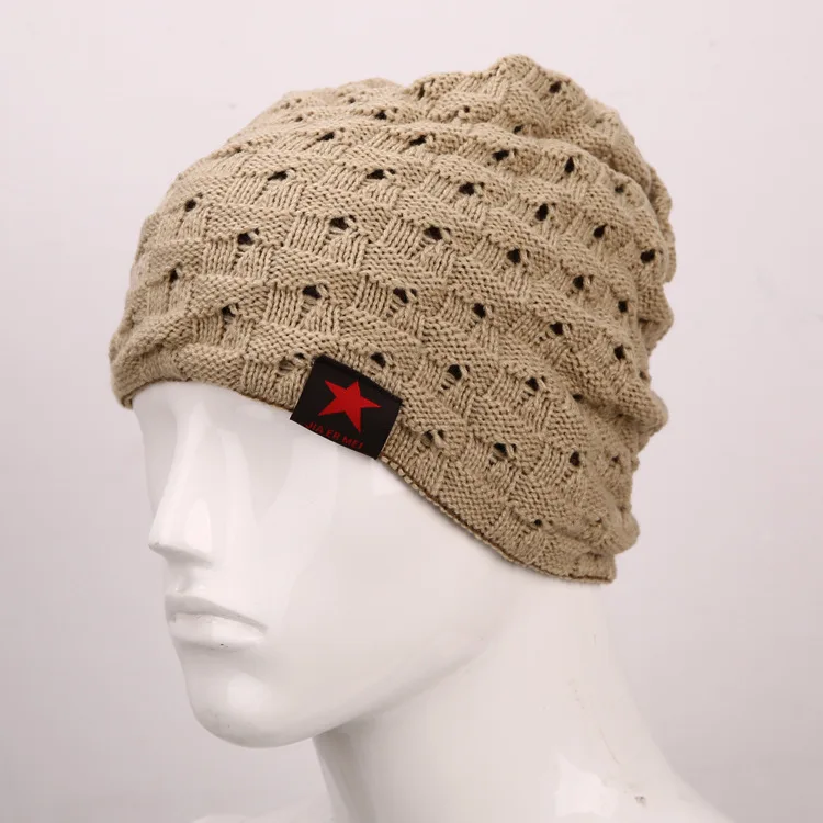 Шапка осенняя и зимняя корейская шляпа пятиконечная звезда Пара рукав головной