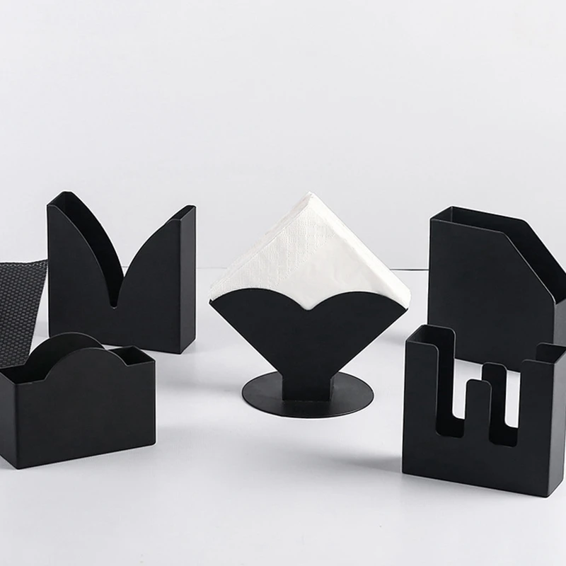 

Iron Tissue Holder Napkin Dispenser Paper Towel Stand Desktop Organzier for Wedding Hotel Decoration