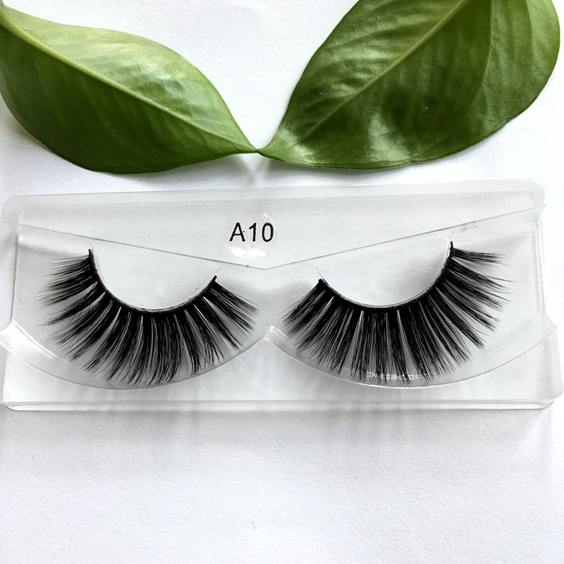 Натуральные черные длинные блестящие накладные ресницы для наращивания