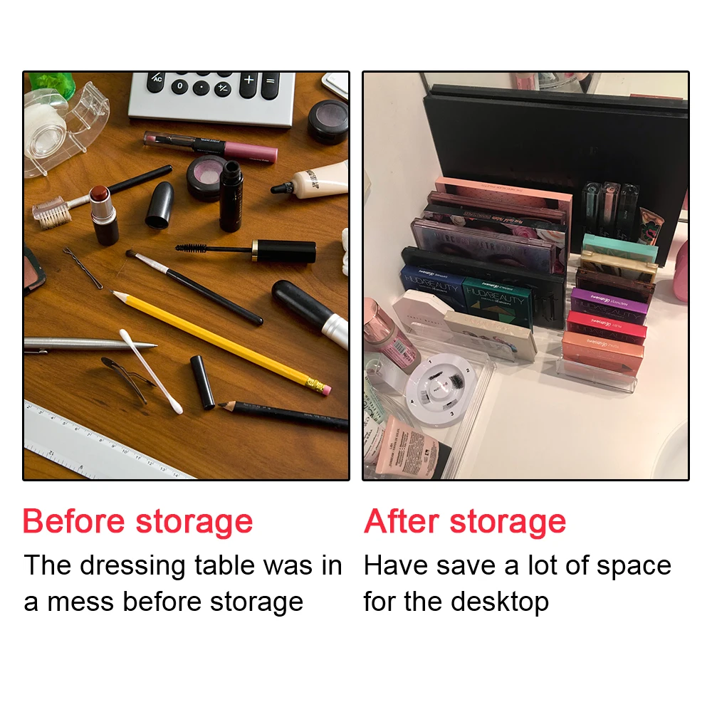 Коробка для хранения пудры торта палитры теней органайзер 7 ячеек коробка