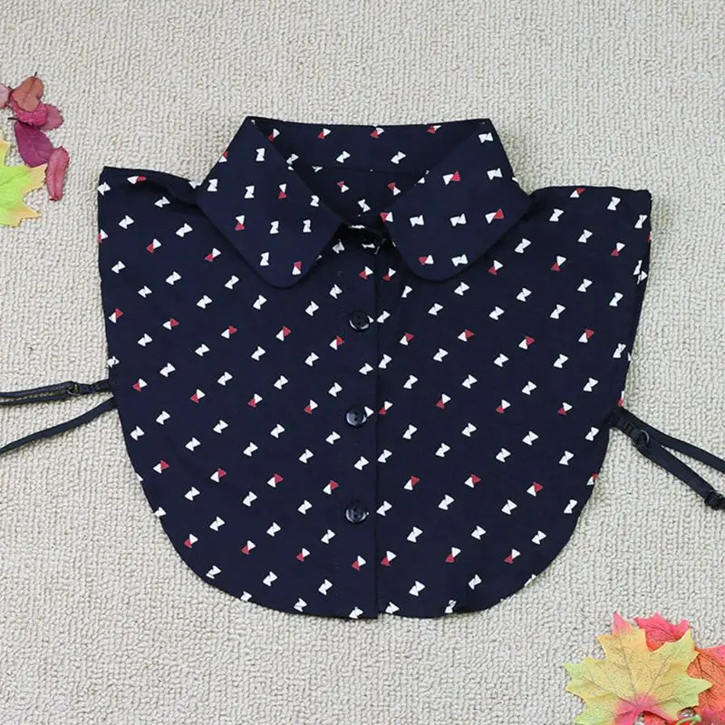 Женская блузка свитер с отложным воротником ложный воротник съемный принт