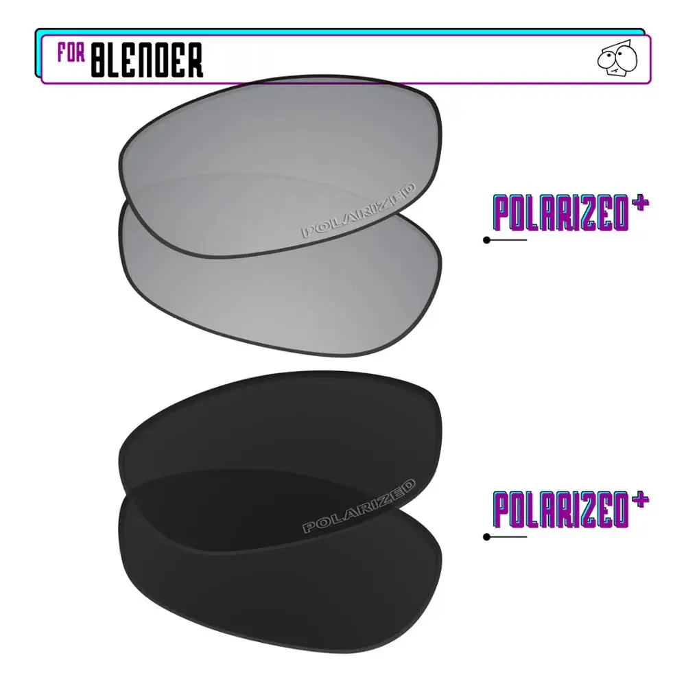 EZReplace Polarized Replacement Lenses for - Oakley Blender Sunglasses - Blk P Plus-SirP Plus