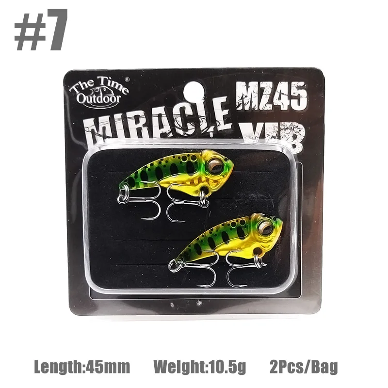 Color 07 2 шт./кор. The Time New блесна металлическая MZ45 опускается на дно Vib лезвие приманки рыболовные приманки Искусственные воблеры вибрации для Щука бас форель рыб - Цвет: Color 07