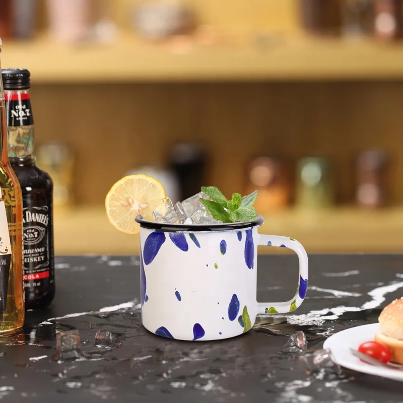 Кемпинг пользовательские красочные пустые сублимации чай эмаль кружка для