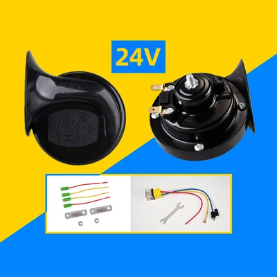 C 24V (2pcs) Relay Автомобильный клаксон Улитка 12 V/24 V/36 V/48 V/60 V автоматическая сирена мегафон колонки для автомобилей рожки звуковой сигнал для мотоцикла поезд - Цвет: C 24V (2pcs) Relay