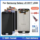 Оригинальный Для Samsung Galaxy J3 2017 J330 J330F SM-J330F ЖК-дисплей с сенсорным экраном дигитайзер сборка ЖК-дисплей Настройка Brightnes