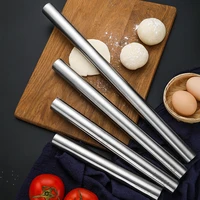 high quality stainless steel french rolling pin metal for bakers cookie pastry dough and dough bakeware roller dishwasher safe
