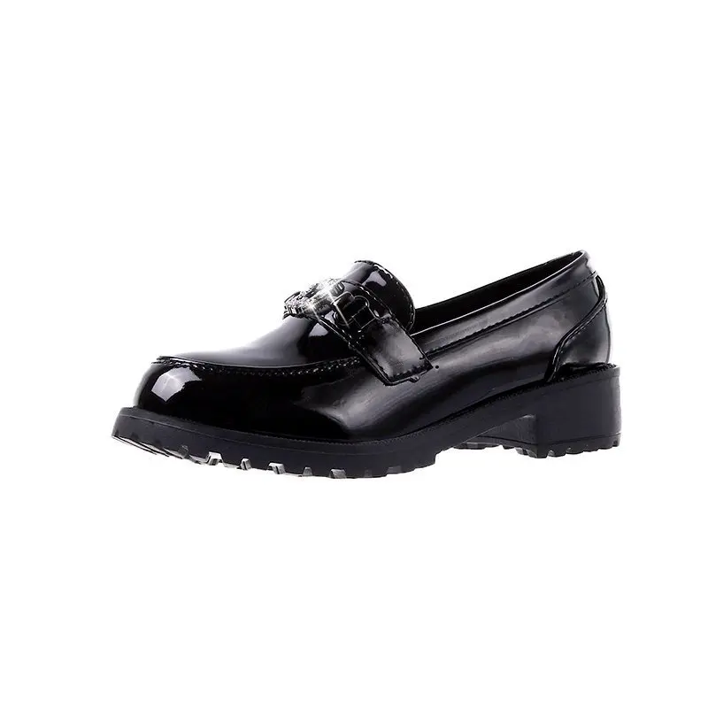 

Women Shoes Patent Leather Low Heels Pumps Fashion Autumn Casual High Heel Shoes Ladies Crystal Footwear Female Loafers dx4