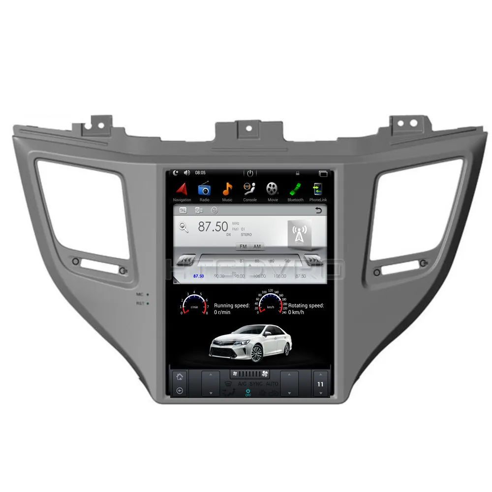 YMODVHT 10 4 дюйма Telsa стиль вертикальный экран четырехъядерный Android 7 1 2 Гб RAM