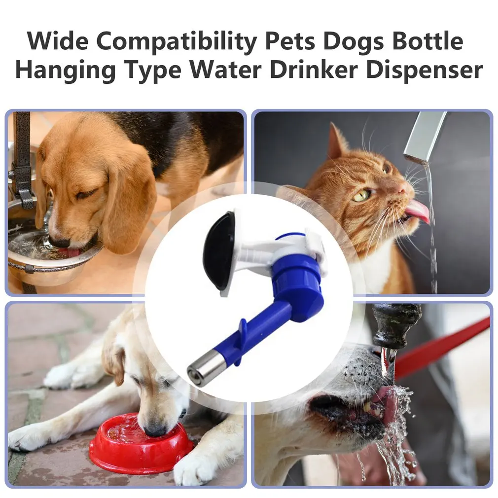 

Wide Compatibility Universal Pets Dogs Bottle Hanging Type Water Drinker Dispenser Feeder For Pet Cats Dogs Water Bottle