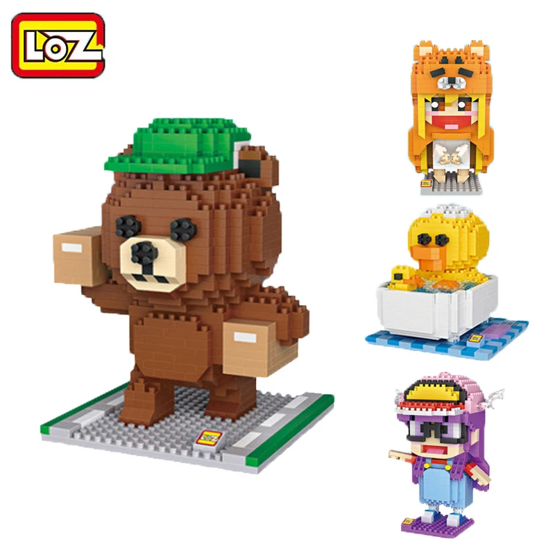 LOZ алмазные блоки курьер медведь детская сборная игрушка для детей строительные