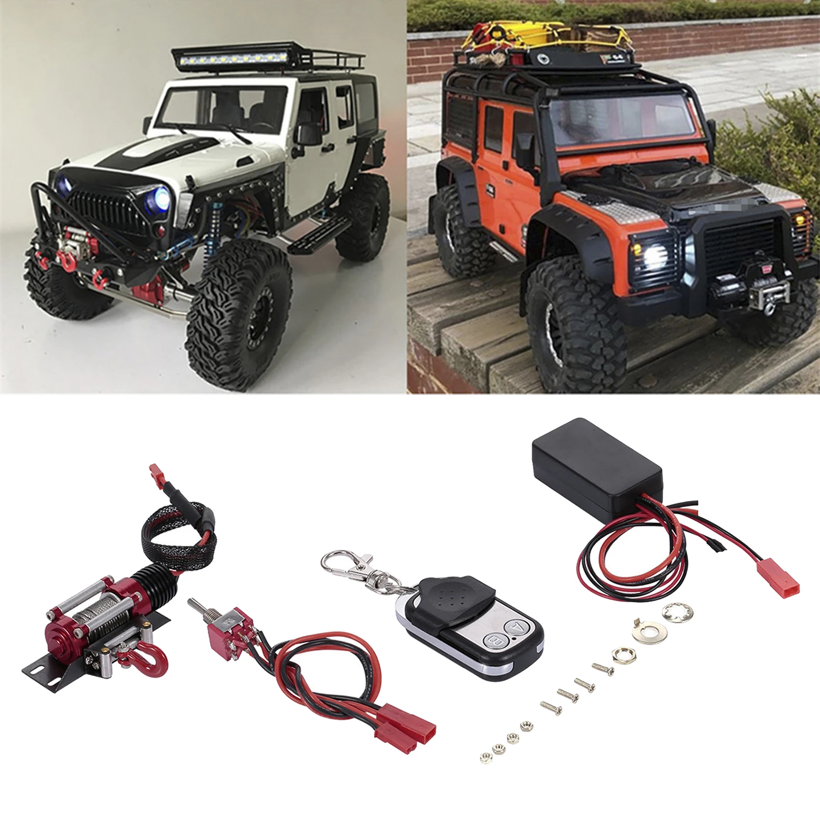 

Аксессуары для радиоуправляемых запчастей автомобильный двигатель RC Winch, запчасти для радиоуправляемых автомобилей 1/10 D90 SCX10 TRX4, аксессуары...