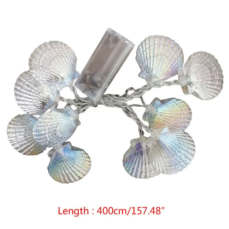 

Seashell Starfish Conch Light String LED 3000K Warm White Garland Lights