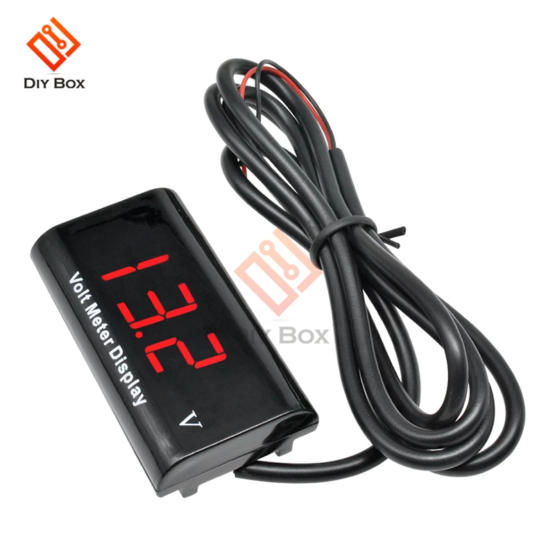 Red Display IPX6 DV 3-18 в цифровой вольтметр для мотоцикла 12 в автомобильный измеритель напряжения Вольт литий-свинцово-кислотная батарея Емкость Тестер монитор детектор - Цвет: Red Display