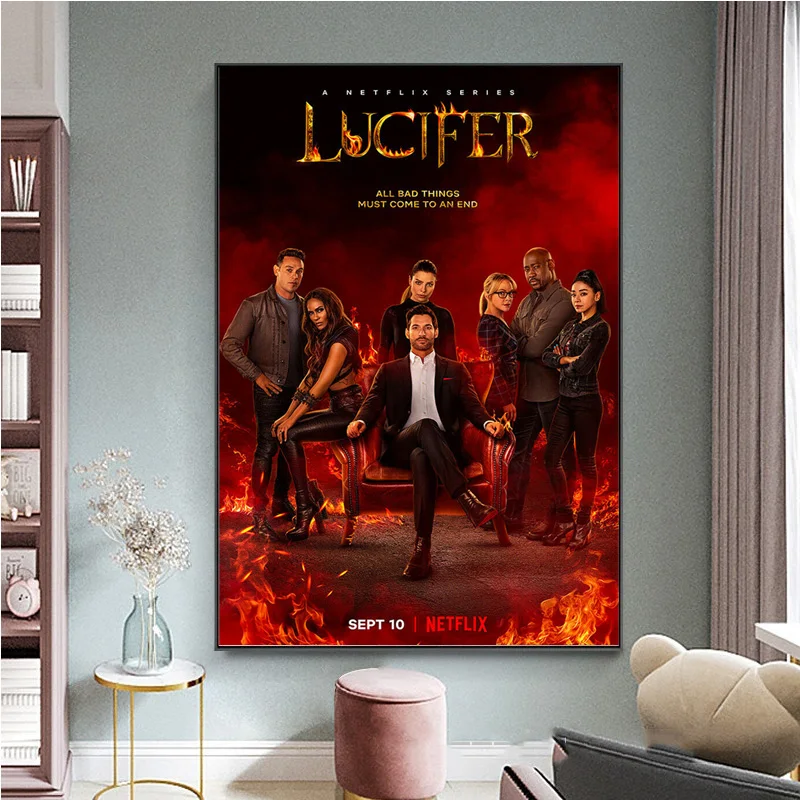 C098 Lucifer Классическая ТВ-серия шоу страшный фильм подарок Картина на холсте