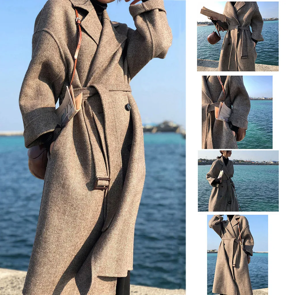 Za veste женское корейское зимнее длинное пальто, верхняя одежда, пальто свободного размера плюс, кардиганы с длинным рукавом, манто Femme Hiver, элегантное 1010