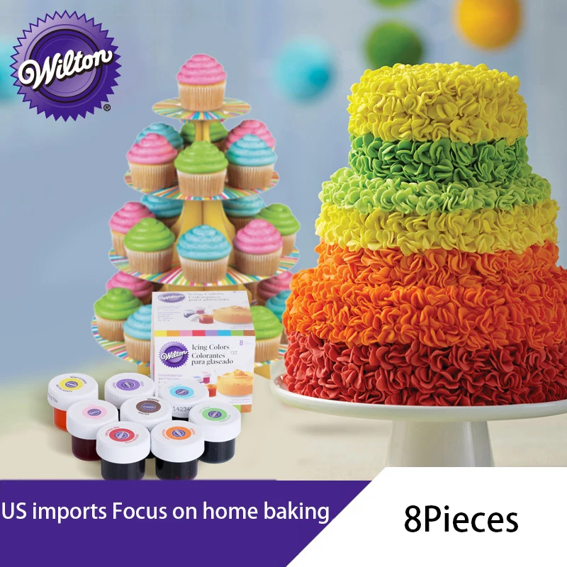Пищевой краситель Wilton 8 цветов в комплекте сырье для выпечки крем торта пищевой