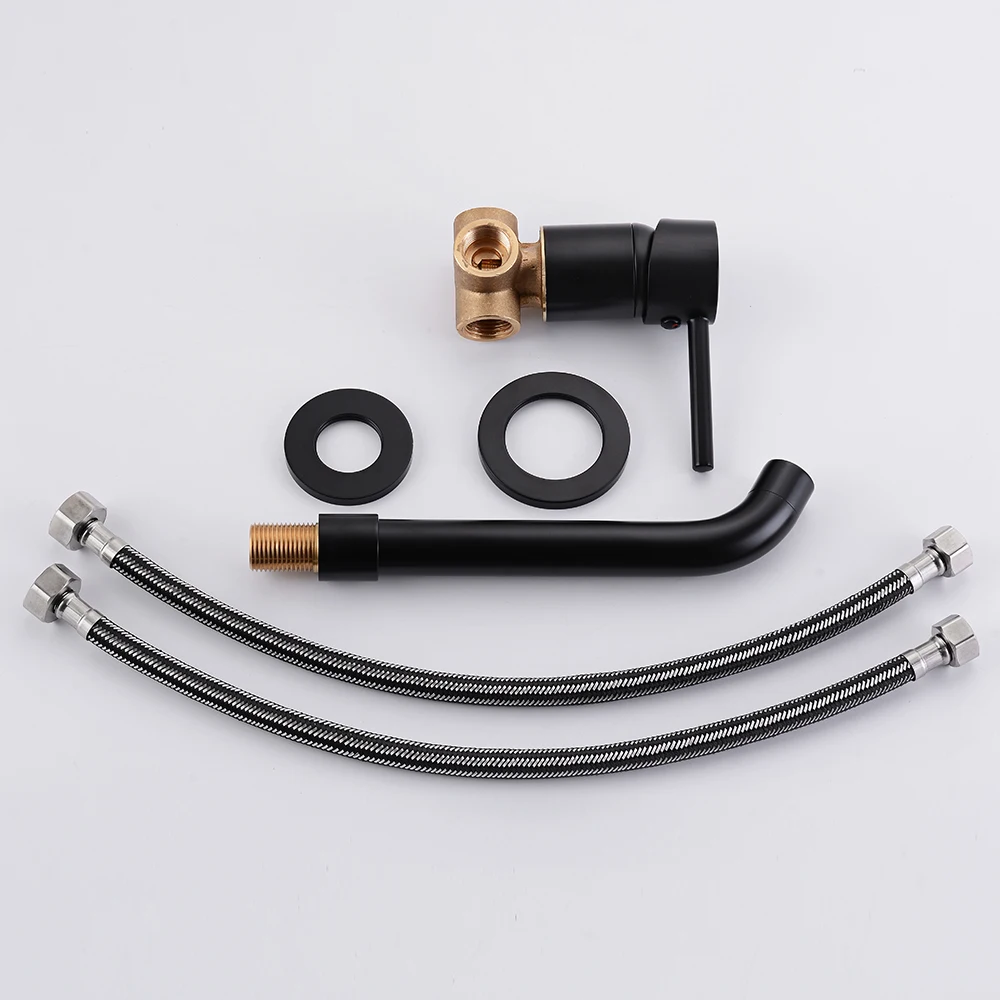 Смесители для ванной комнаты настенный черный смеситель раковины с одной ручкой