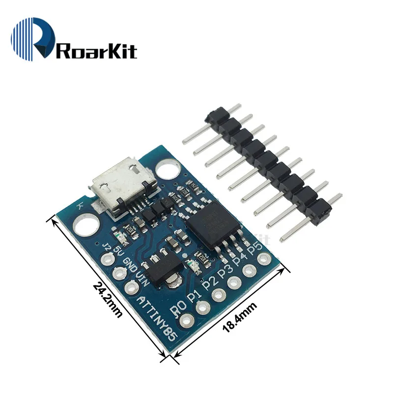 Blue Digispark kickstarter миниатюрная Минимальная макетная плата ATTINY85 модуль для Arduino usb ATtiny13A/ATtiny25/ATtiny45 разъем - Цвет: Blue