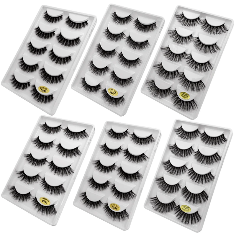 50 pairs 3D Mink Eyelashes Makeup False eyelashes Handmade Reusable Lashes Eyelash Extension Cilios Makeups | Красота и здоровье