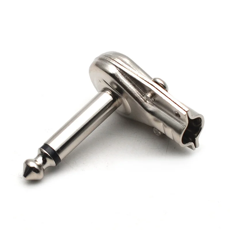 

Ohello 5pcs Flat Guitar Cable Connector 2 Pole Mono Amplifier Microphone 6.35mm 90 Degrees Audio Guitar Connector TRS Plug