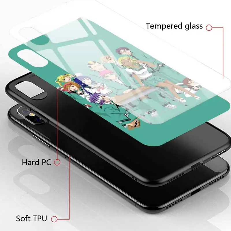 

Phone Case For iPhone 11 Pro XS Max XR X Cover For iPhone 12 Pro 7 8 Plus SE 2020 Glass Shell Funda disastrous life of Saiki K