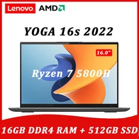lenovo yoga 16s 2022 laptop ryzen 7 5800h 16g ram 512gb ssd geforce rtx3050 16 inch ips touch screen notebook computer ultrabook