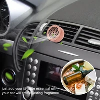hot sale wooden float diffuser small box mini portable car aroma diffuser lava stone vent clip essential oil car diffuser
