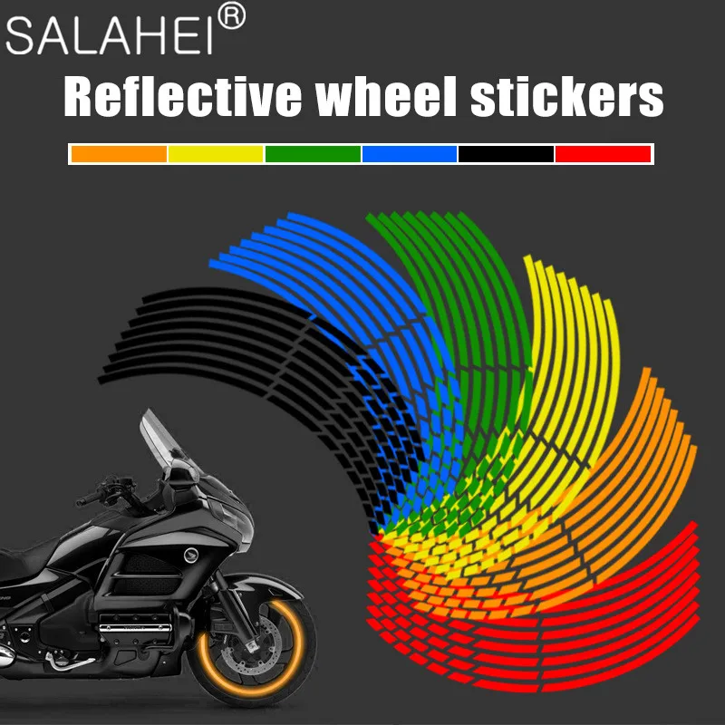 

Car Wheel Decals Stickers Car Styling Strips Reflective Motocross Bike Motorcycle Wheel Stickers and Decals Reflective Rim Tape