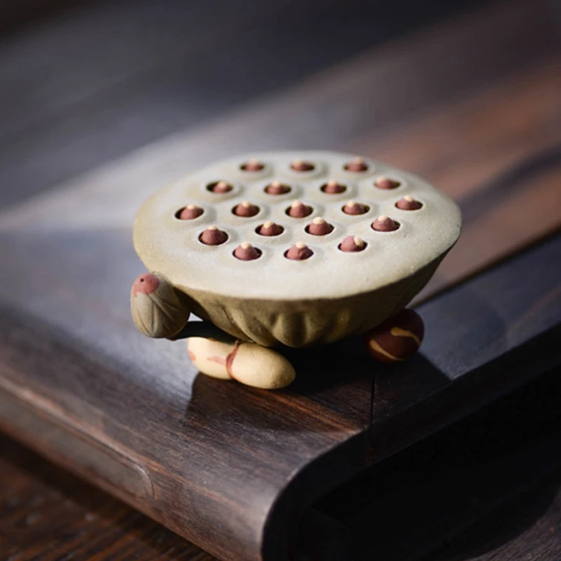 

Ceramic Tea Pet Ornaments, Purple Sand Can Grow Lotus, Fine Handmade Tea and Tea Set Accessories