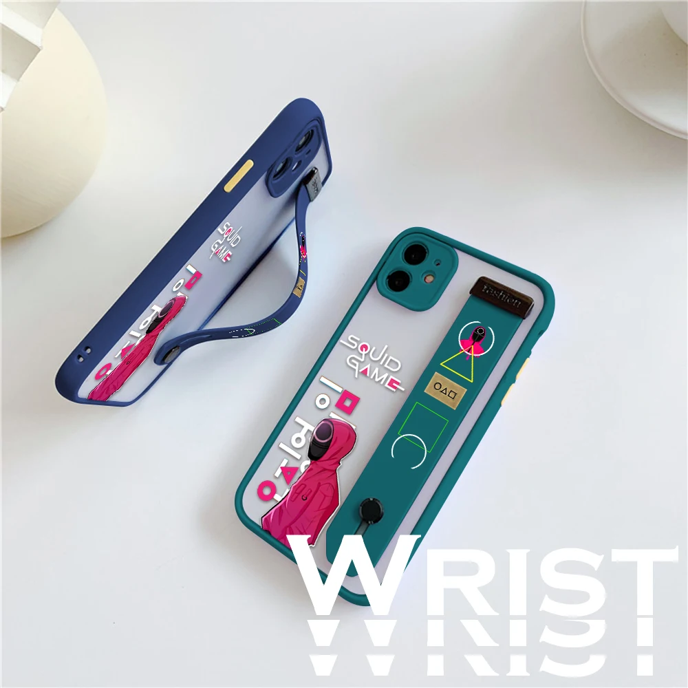 

Противоударный матовый чехол-накладка с мультяшным рисунком кальмара, чехол для телефона с мягкими краями и полной защитой линз, Ультратон...