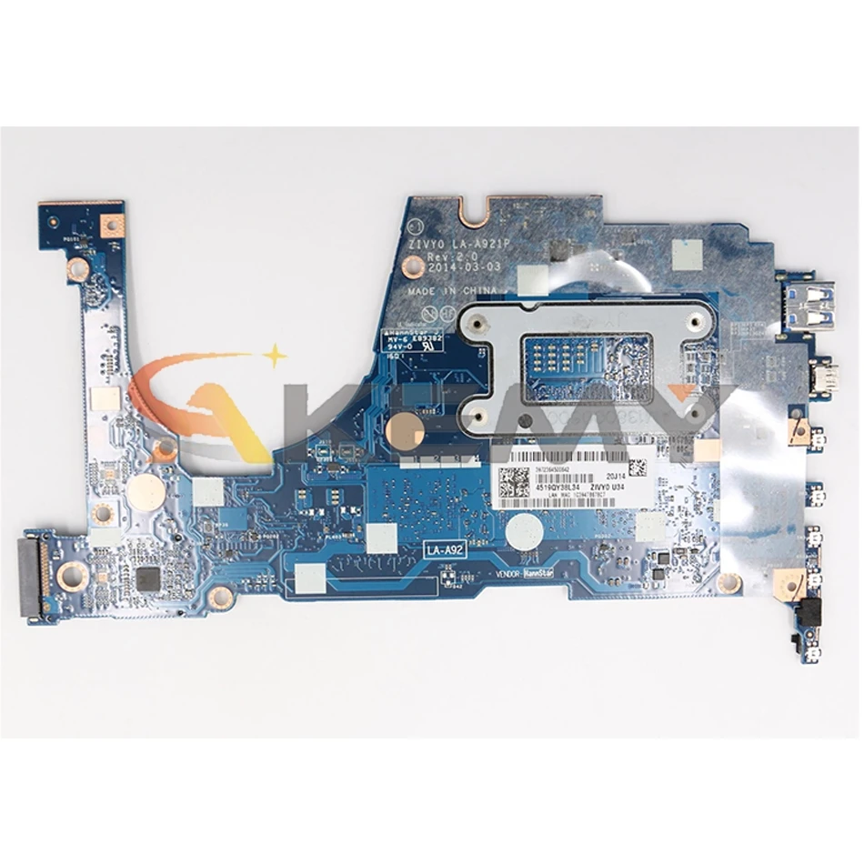 

Akemy For Lenovo YOGA 2 13 Laptop Motherboard ZIVY0 LA-A921P CPU I5 4210U 8G RAM 100% Test Work