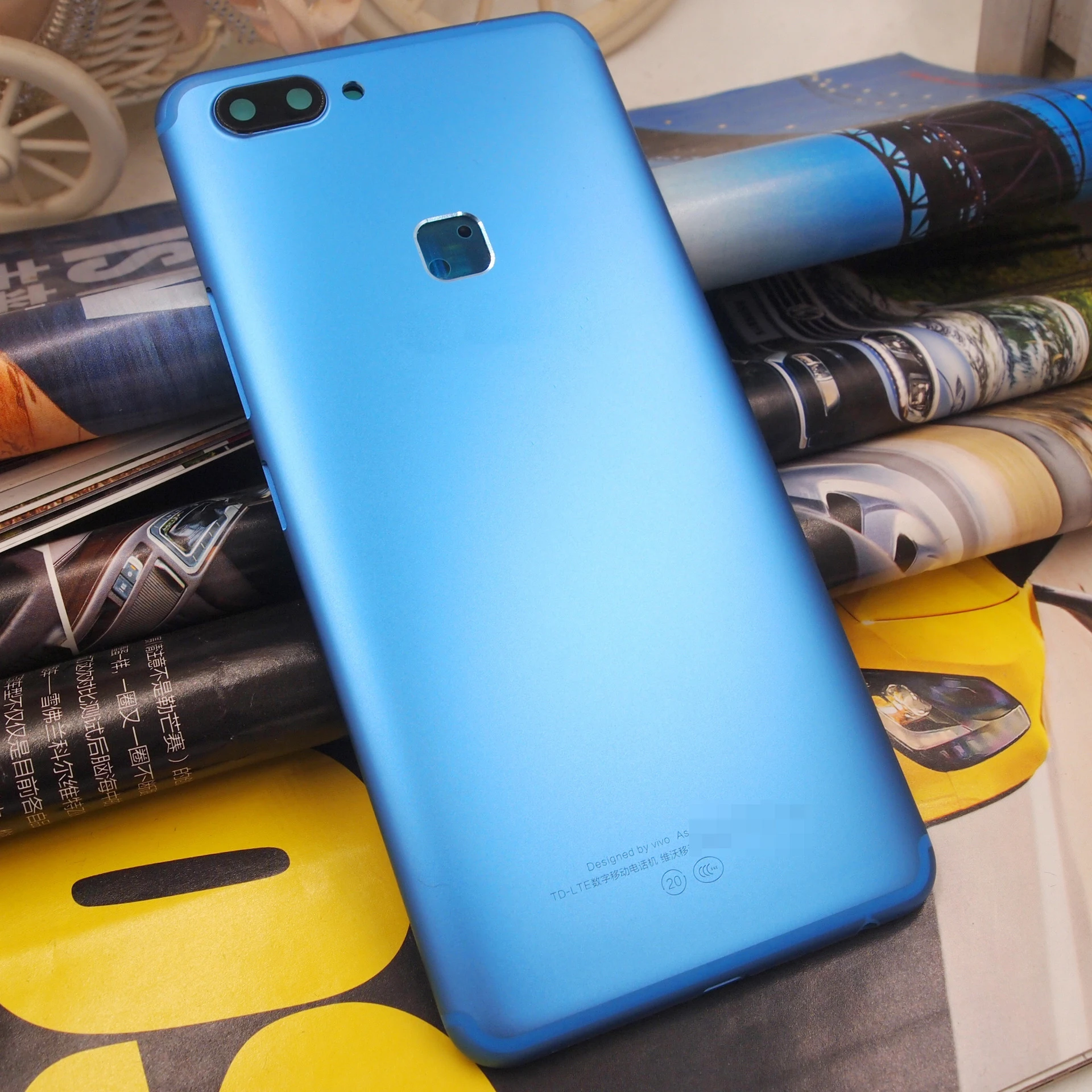 

Задняя крышка батарейного отсека для VIVO X20, задняя крышка батарейного отсека для телефона VIVO X 20, замена с боковой кнопкой