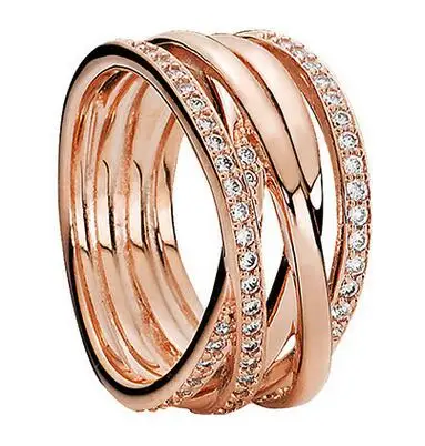 30 925 Sterling Silver Headband Ring Two Hearts and Valentine's Day Love Jewelry Ring - Main Stone Color: 30
