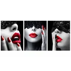 Полноразмерная квадратнаякруглая Алмазная вышивка с сексуальными красными губами 5D сделай сам, алмазная живопись, вышивка крестиком, мозаика стразы, Современный узор