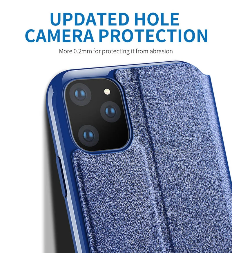 X-Level Книга Флип кожаный чехол для iPhone 11 Pro Max ультра тонкий