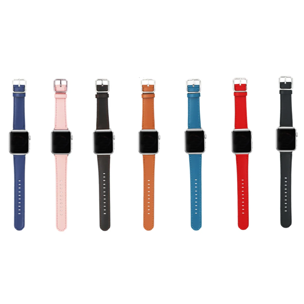 Ремешок из натуральной кожи для Apple watch band 4 5 44/40 мм спортивный браслет iWatch Series 3 2 1
