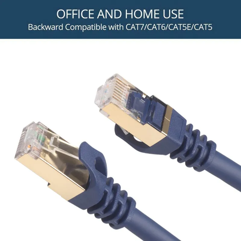 Ethernet-кабель Cat8 профессиональный сетевой Соединительный кабель 40 Гбит/с 2000 МГц S/FTP