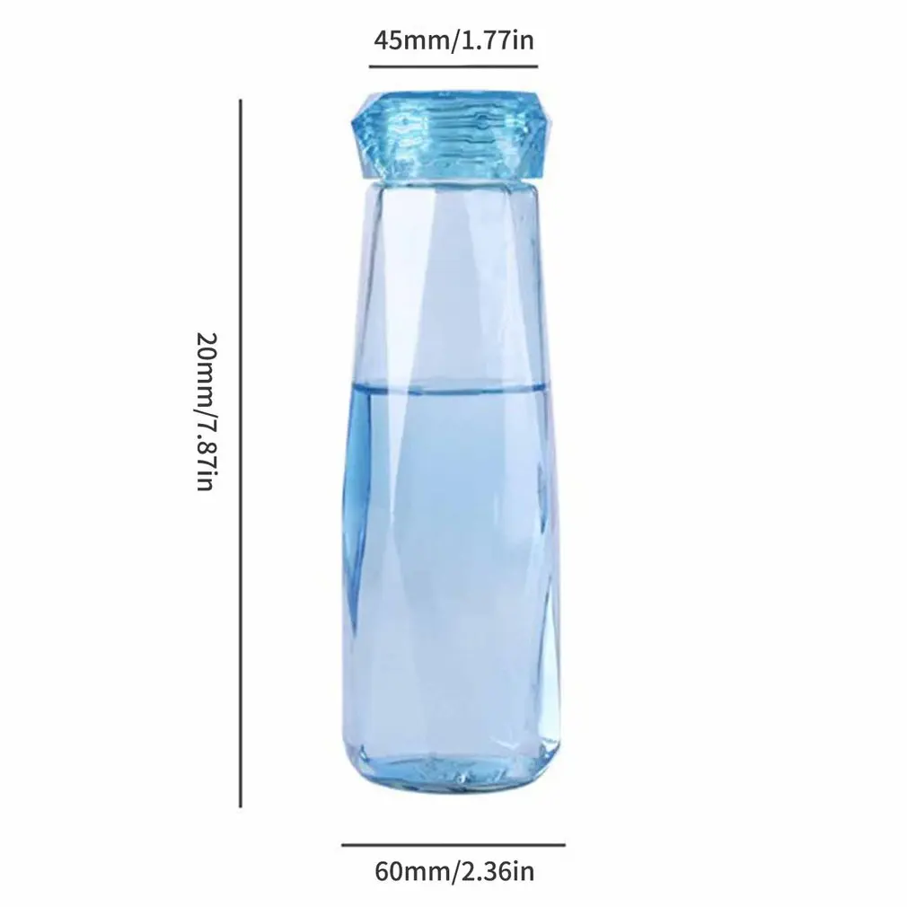 

1 Piece Creative Diamond Glass Water Cup 500ml Capacity Glass Cup Desk Decoration Birthday Gift Random Color
