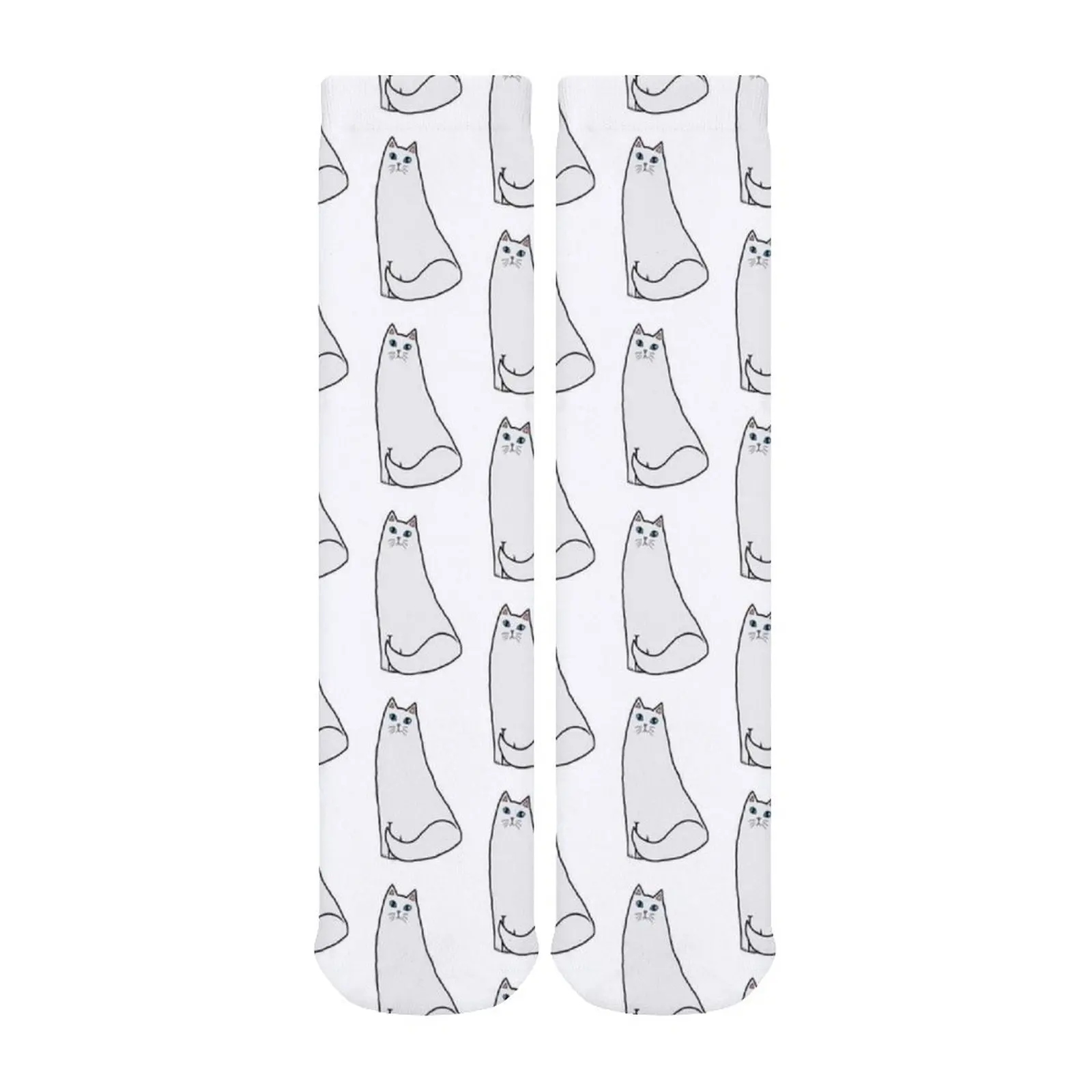 

Kitty Socks Schoolgirl Large Chemical Fiber Stockings Printed Bycicle Non Skid Abstract Socks